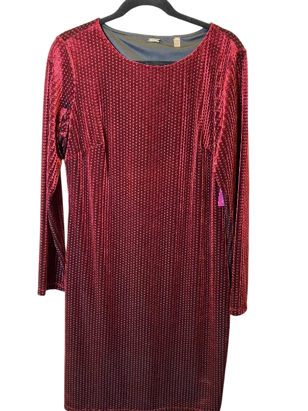 Overstock Sale backless dressDress Casual Midi By Tahari By Arthur Levine In Black & Red, Size: L Overstock Sale backless dressDress Casual Midi By Tahari By Arthur Levine In Black & Red, Size: L