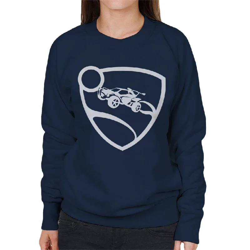 eco-friendly sports hoodieRocket League White Logo Women's Sweatshirt