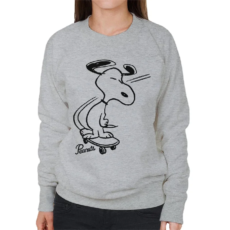 Sale Event fitness lifestyle hoodiePeanuts Snoopy Skateboard Women's Sweatshirt
