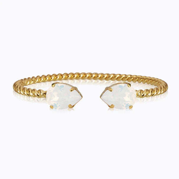 flowy dressCaroline Svedbom Mini Drop Bracelet Gold White Opal