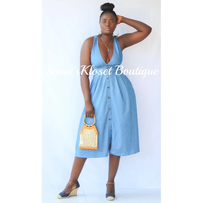 form-fitting dressROCHE DENIM DRESS