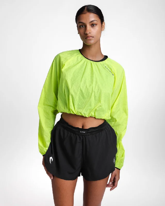 Buy More, Save More Genaro Cropped Windbreaker Crew - Neon Yellow