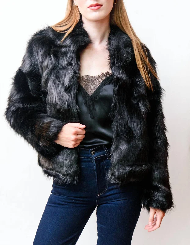 Limited Edition Fur Delish Coat In Black