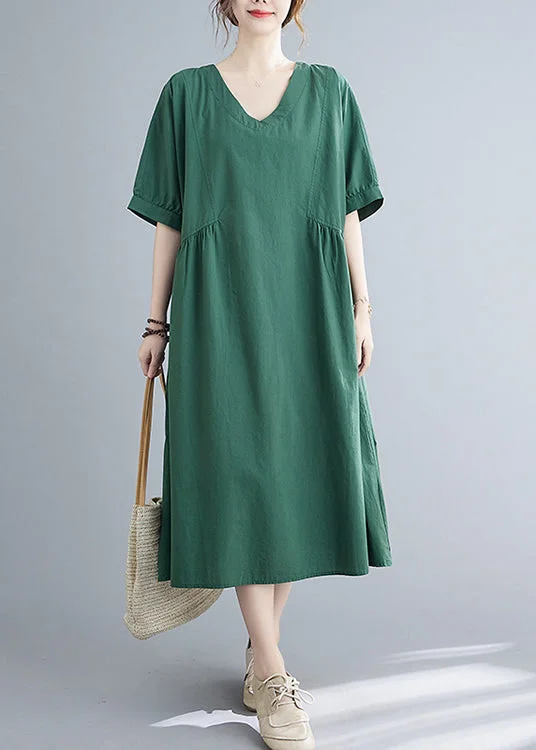 While Supplies Last cocktail dressPlus Size Green V Neck Cinched pocket Dress Short Sleeve While Supplies Last cocktail dressPlus Size Green V Neck Cinched pocket Dress Short Sleeve