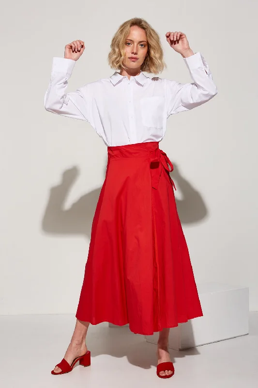 v-neck dressMd'M Tomato Cross Covered Skirt