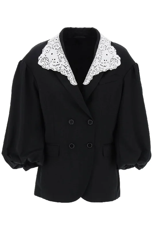 Simone Rocha Women's "Oversized Blazer With Lace