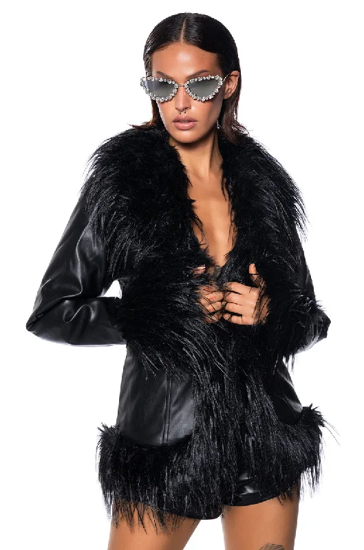 Stock Clearance classic zip-up coatCOZIED UP CROP PENNY LANE COAT