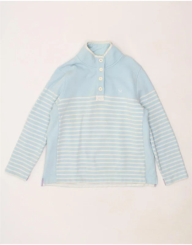 Hurry In CREW CLOTHING Womens Sweatshirt Jumper UK 16 Large Blue Striped