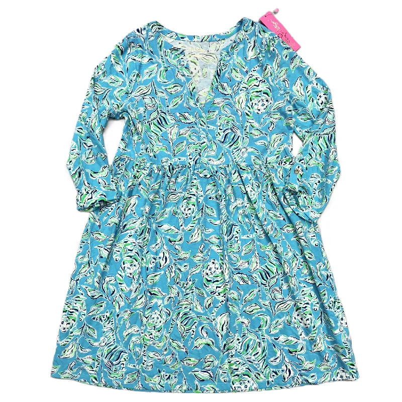 cocktail party dressDress Designer By Lilly Pulitzer In Blue & Green, Size: M