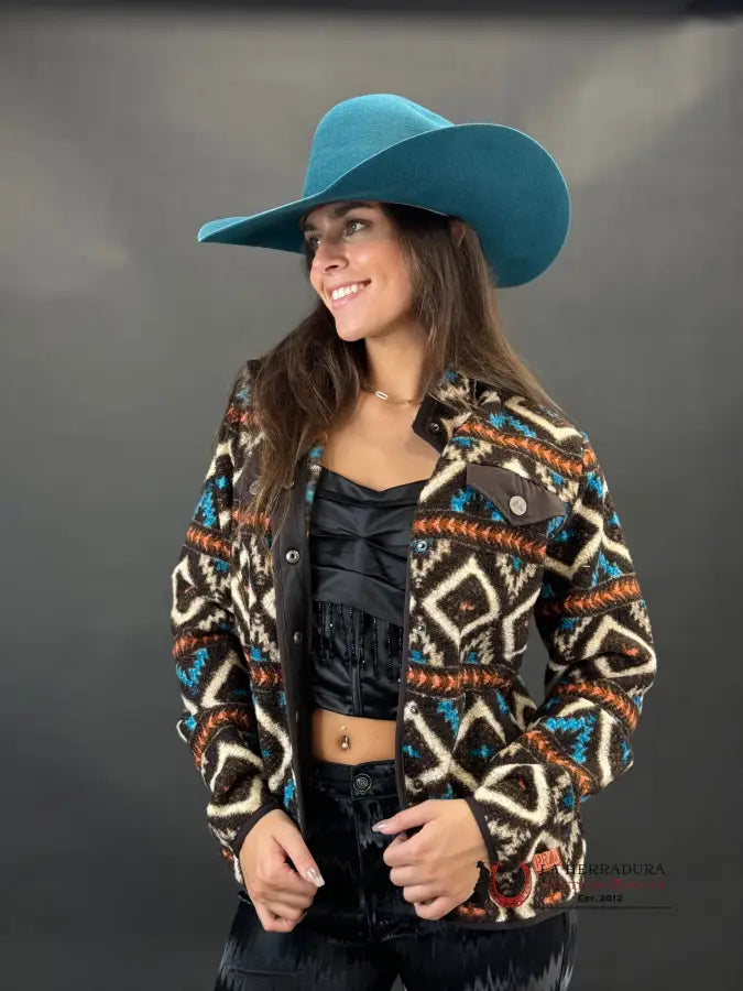 Huge Discounts Rock&roll Womens Aztec Berber Jacket Dark Brown
