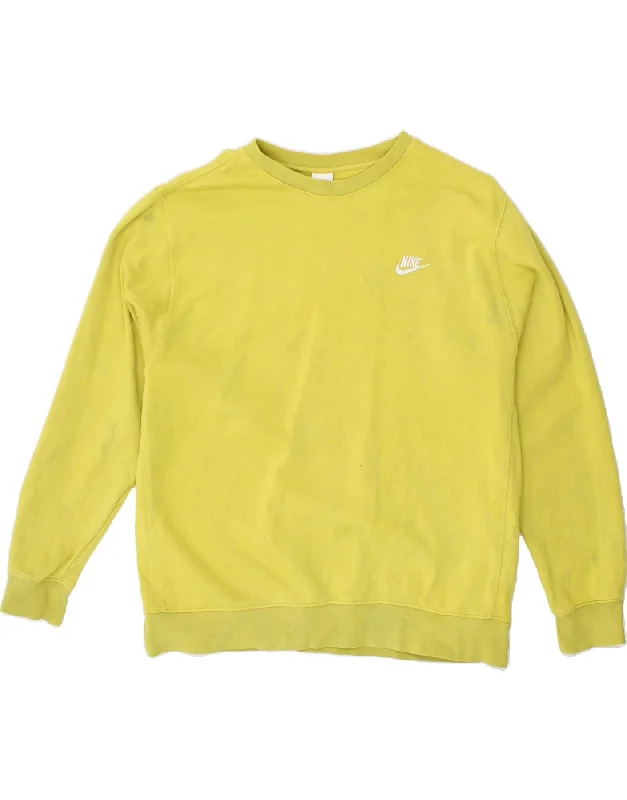 Huge Savings NIKE Mens Sweatshirt Jumper XL Yellow Cotton