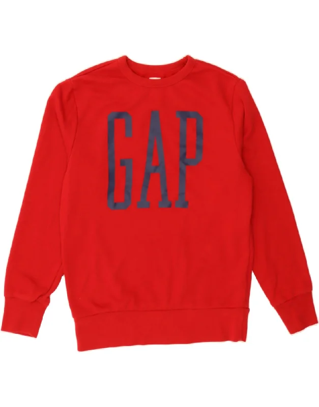 Bargain Bin GAP Mens Graphic Sweatshirt Jumper Small Red Cotton
