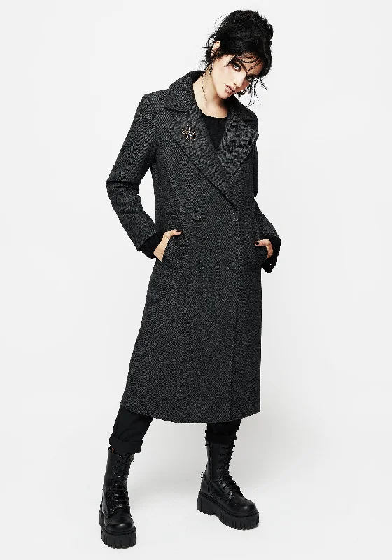 casual utility jacketInfinite Wool Blend Herringbone Coat