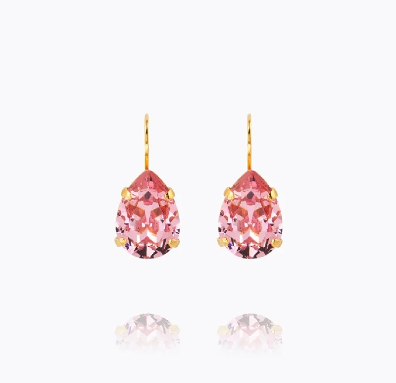 statement dressCaroline Svedbom Mini Drop Clasp Earrings Light Rose