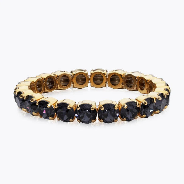 casual knit dressCaroline Svedbom Gia Studded Gold Bracelet - Graphite