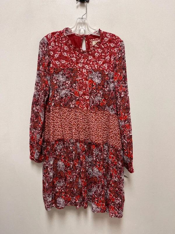 Super Bargain chic slip dressDress Casual Short By Maeve In Red, Size: S