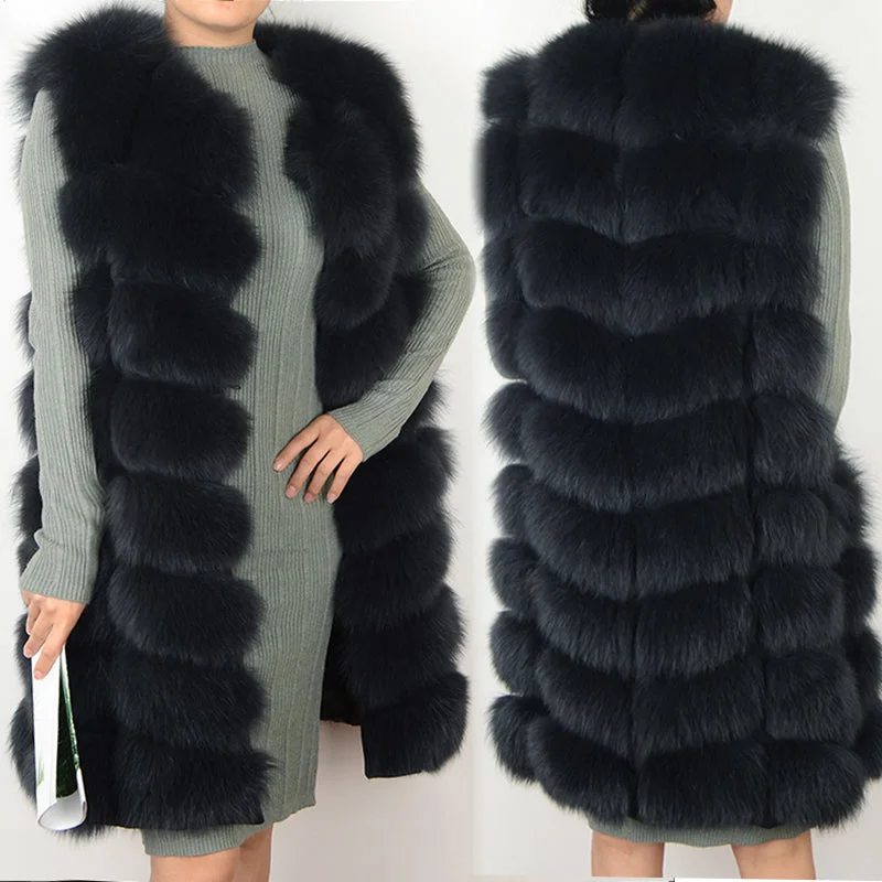 everyday winter coatFemale coat real fox fur vest Natural fox fur waistcoat warm winter coat Natural fur coat pretty real fur coats jacket