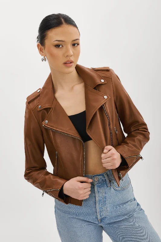 sleek jacketDONNA | Iconic Leather Biker Jacket