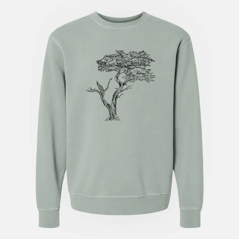 workout-ready hoodieThe Lone Cypress - Cupressus Macrocarpa - Monterey Cypress - Unisex Pigment Dyed Crew Sweatshirt