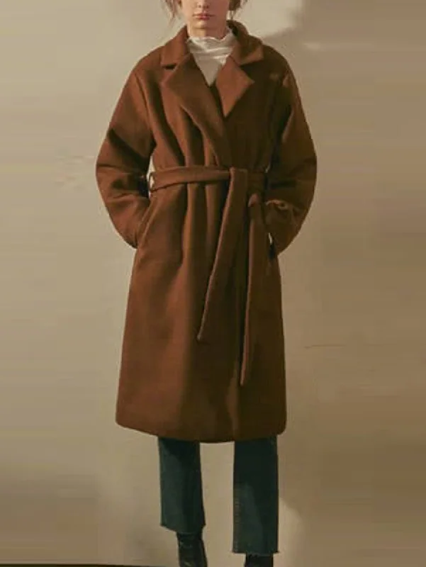 Closeout wool coatPlus Velvet Large Size Warm Woolen Coat