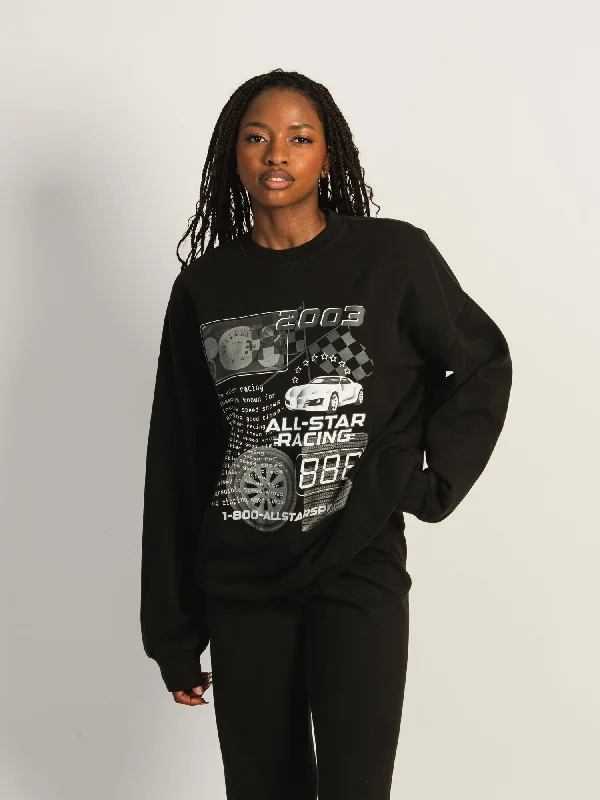 Shop and Save HARLOW MICHELLE CREWNECK PRINT - ALL STAR RACING