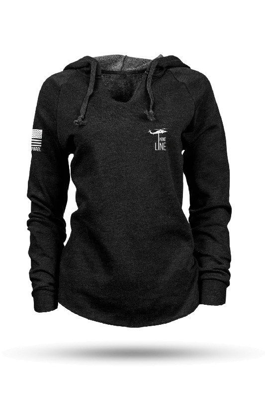 New Markdowns Basic - Lightweight Women's V-Neck Hoodie