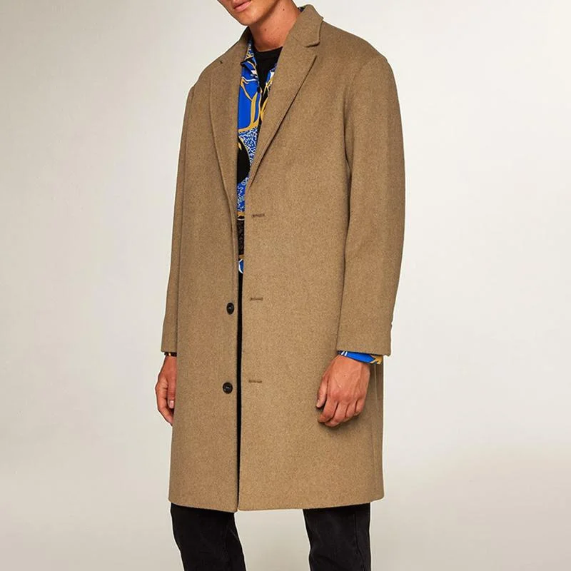 The Best Prices casual trench coatMedium and Long Woolen Men's Coats