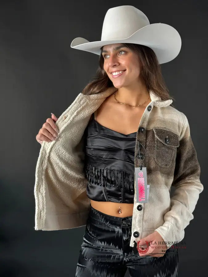 Markdowns Rock&roll Womens Sherpa Jacket Brown