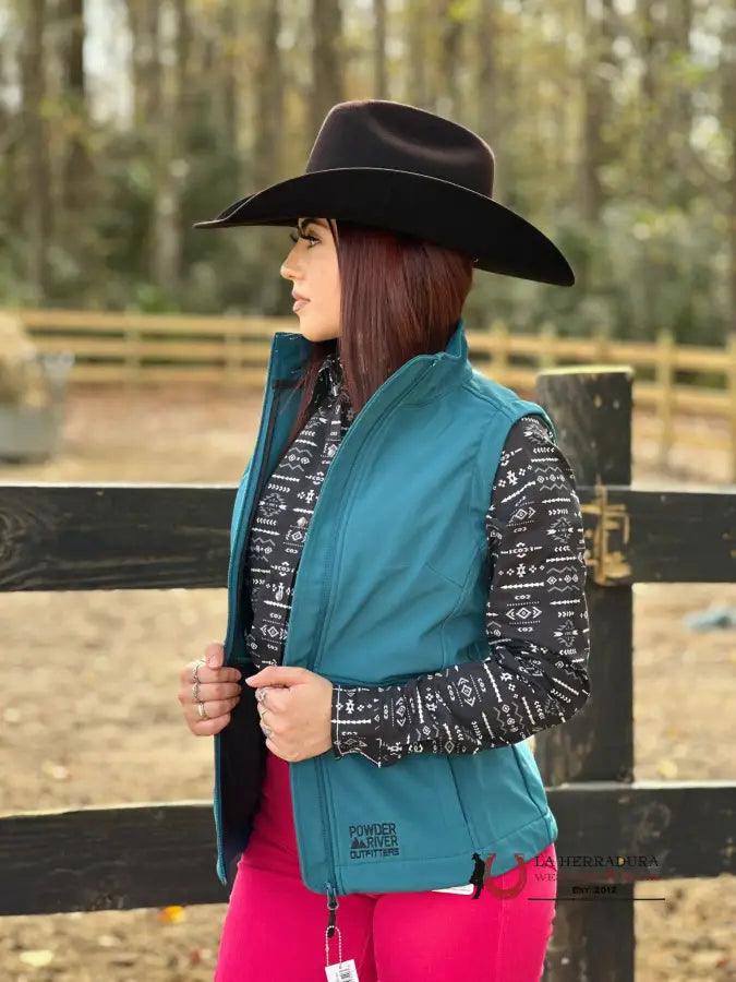Final Clearance Rock&Roll Womens Panhandle Teal Vest