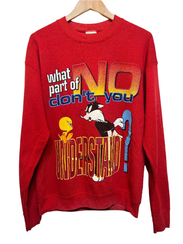 Big Discounts gym ready hoodieLooney Tunes Red Sweatshirt (Size L)
