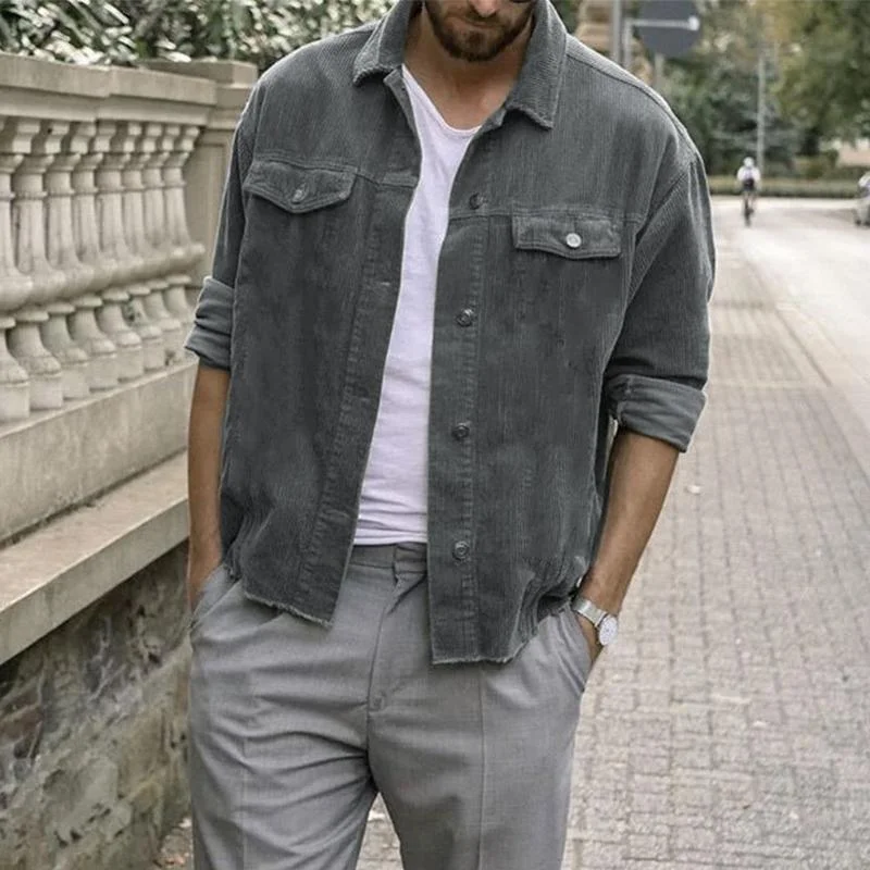 Special Price classic jacketPunk Wind Corduroy Loose Coats