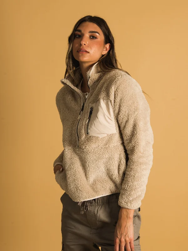 Value Deals ONLY DALINA LONG SLEEVE HALF ZIP TEDDY - CLEARANCE