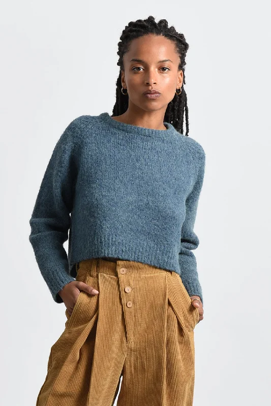 pleated dressMolly Bracken Duck Blue Knitted Sweater