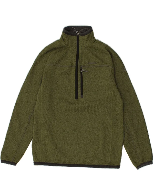Markdowns CRAGHOPPERS Womens Zip Neck Sweatshirt Jumper UK 14 Medium Khaki Cotton