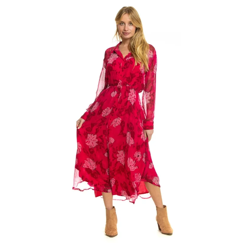 summer floral dressBonnie Magenta Dress