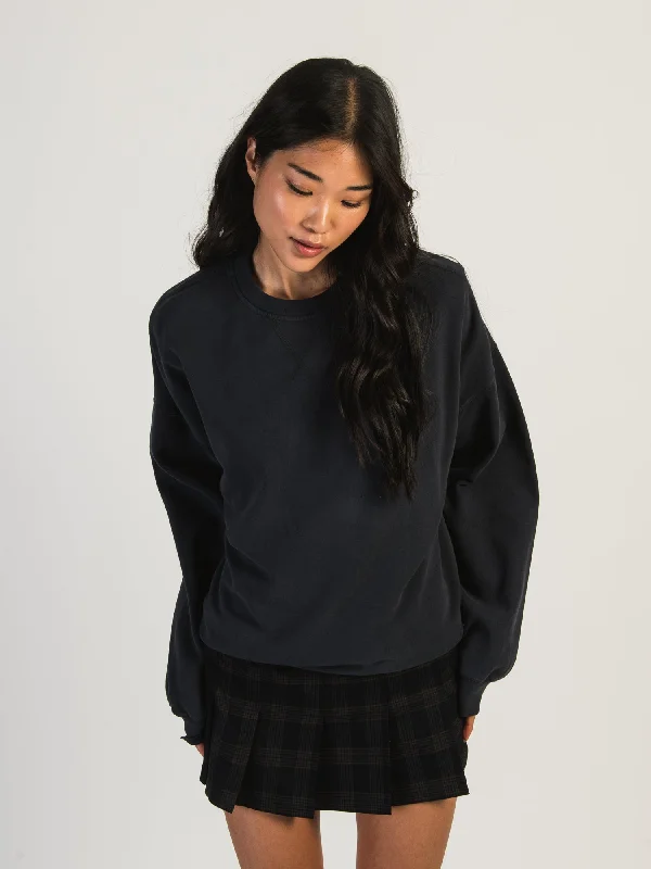 Deal Zone HARLOW MICHELLE SOLID CREWNECK  - NAVY