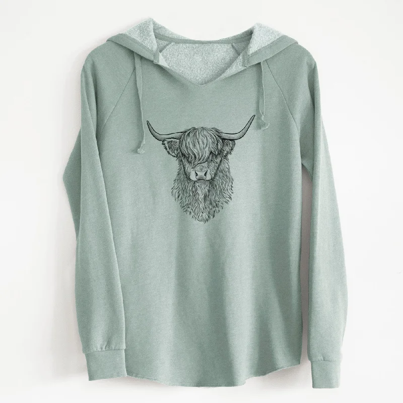 performance workout sweatshirtScottish Highland Cow - Bos taurus taurus - Cali Wave Hooded Sweatshirt