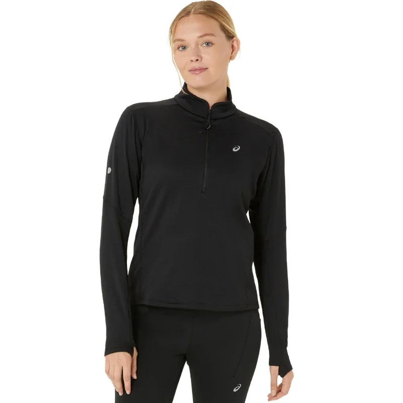 Deal Zone Asics Road Winter Womens 1/2 Zip Long Sleeved Mid Layer Top