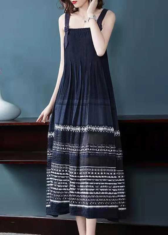 Price Blitz sophisticated dressStylish Navy wrinkled Print Spaghetti Strap Cotton Maxi Dress Sleeveless Price Blitz sophisticated dressStylish Navy wrinkled Print Spaghetti Strap Cotton Maxi Dress Sleeveless
