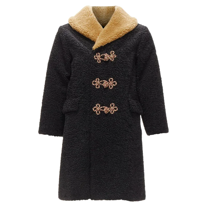 Referral Discount Gucci Kids Anchor Knots Faux Shearling Teddy Coat