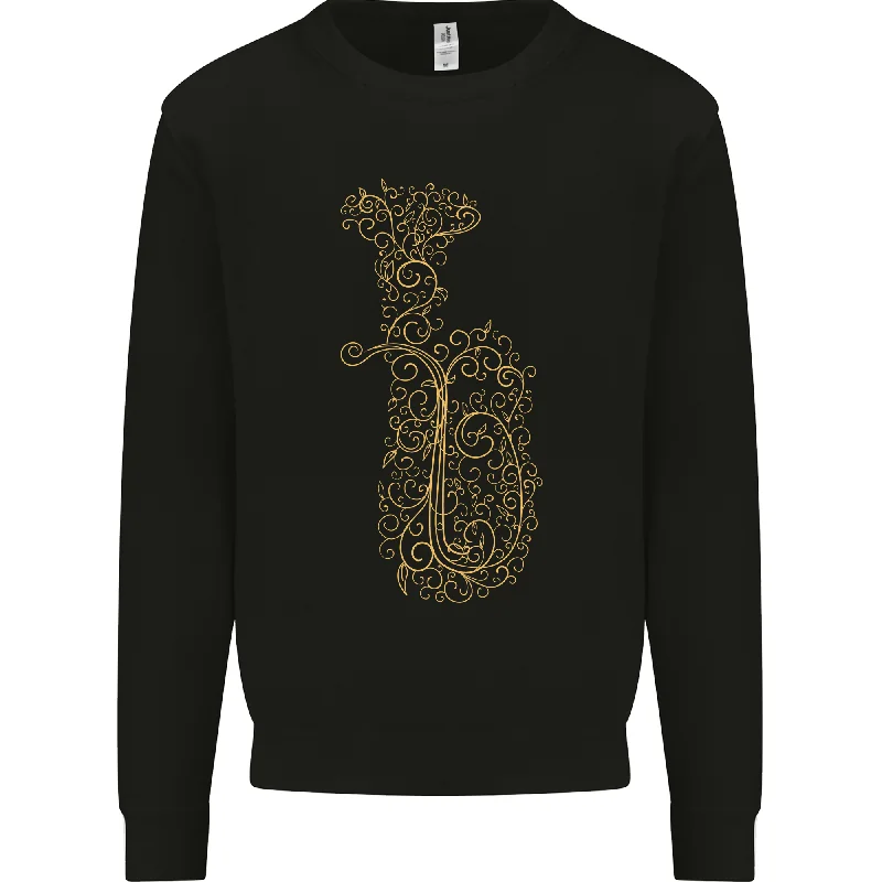 Midnight Madness minimalistic workout hoodieA Tuba Musical Instruments Brass Band Mens Sweatshirt Jumper