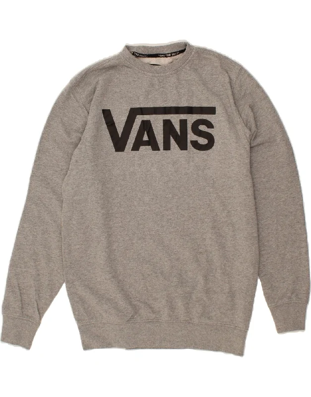 Reduced Prices VANS Mens Graphic Sweatshirt Jumper Medium Grey Cotton