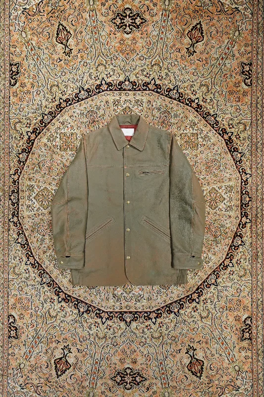Extra Savings soft coatSUGARHILL GILL LEATHER CAR COAT (GREEN GILL)