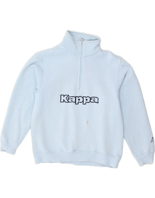 Deal of the Week KAPPA Boys Graphic Zip Neck Sweatshirt Jumper 9-10 Years Large  Blue