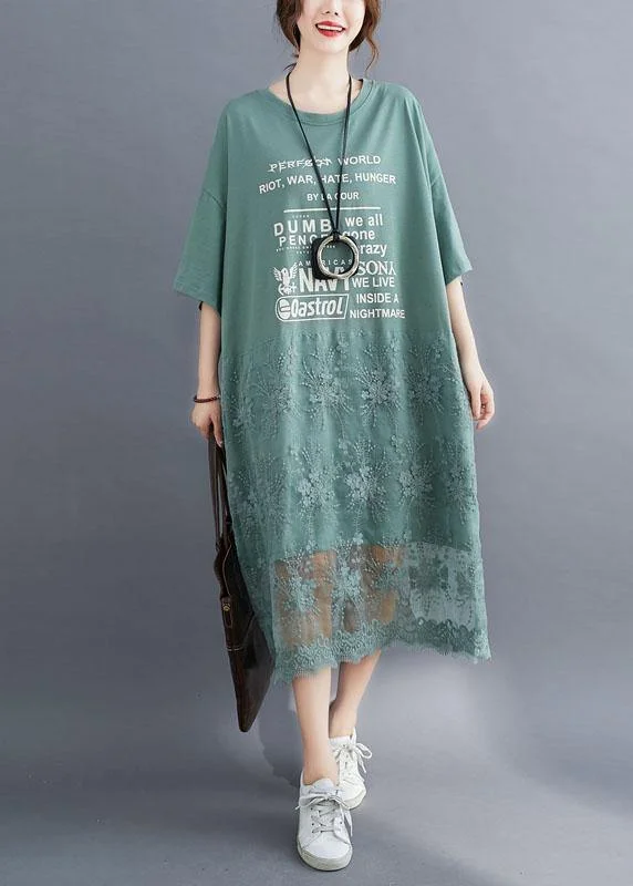 Savings Galore ruffle dressNatural Green O-Neck Graphic Summer Long Dresses Half Sleeve Savings Galore ruffle dressNatural Green O-Neck Graphic Summer Long Dresses Half Sleeve
