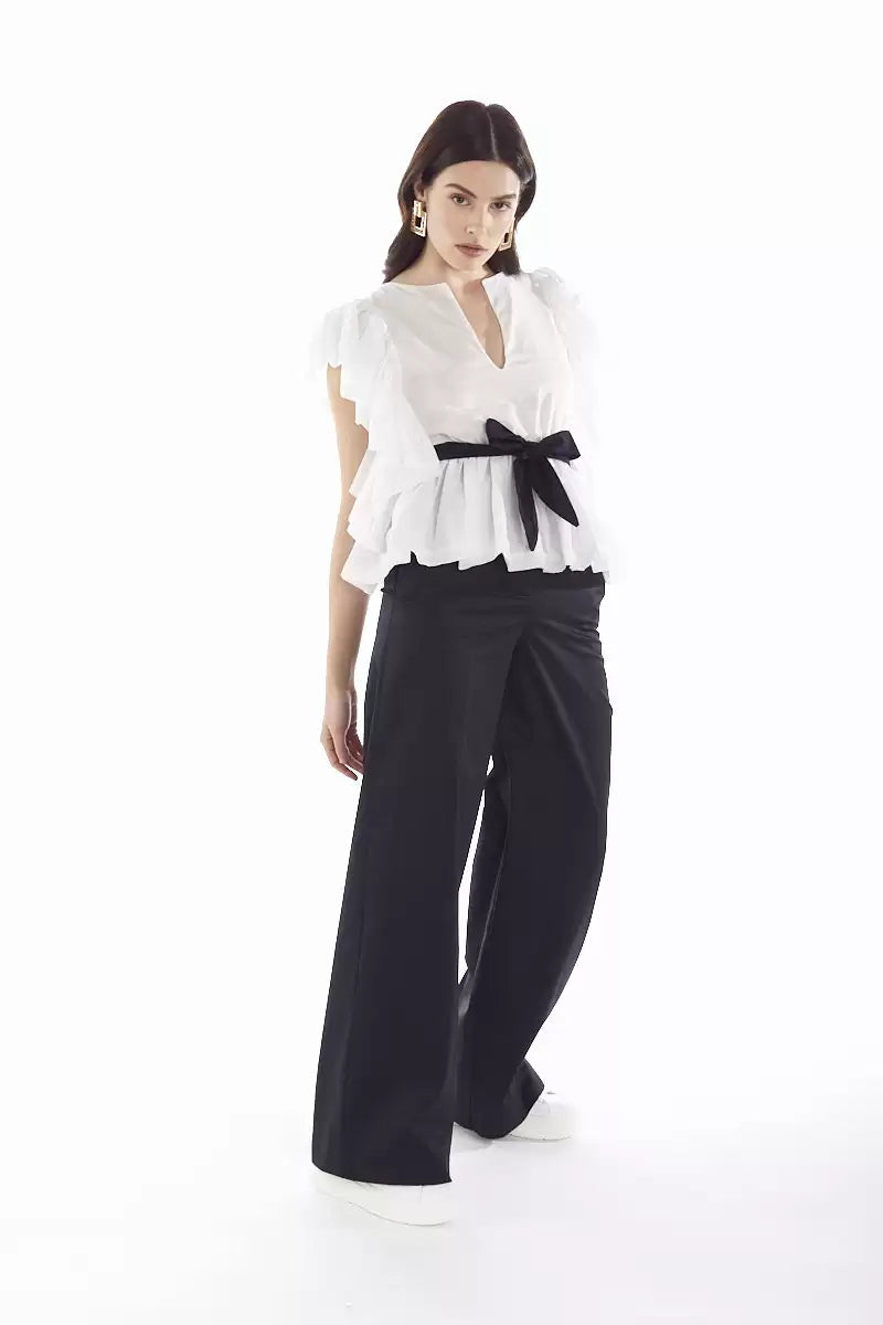 form-fitting dressKAOS White Muslin Donna Blouse