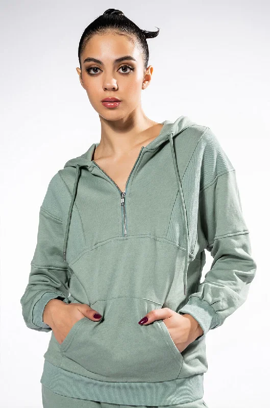 SKY'S THE LIMIT OVERSIZED HALF ZIP SWEATSHIRT