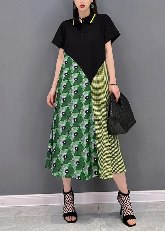 Markdown Madness structured dressSlim Fit Black Peter Pan Collar Button Patchwork Plaid Print Shirt Dress Short Sleeve Markdown Madness structured dressSlim Fit Black Peter Pan Collar Button Patchwork Plaid Print Shirt Dress Short Sleeve