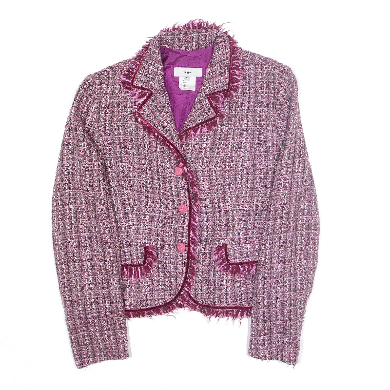 trendy casual outerwearVERTIGO Wool Blend Blazer Jacket Pink 90s Womens M