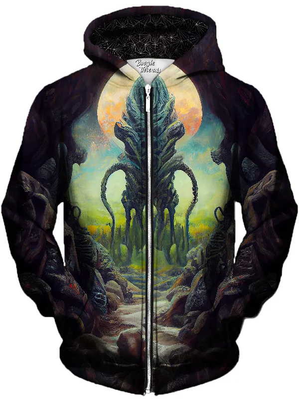 soft pullover hoodieExhilarated Imagination Unisex Zip-Up Hoodie